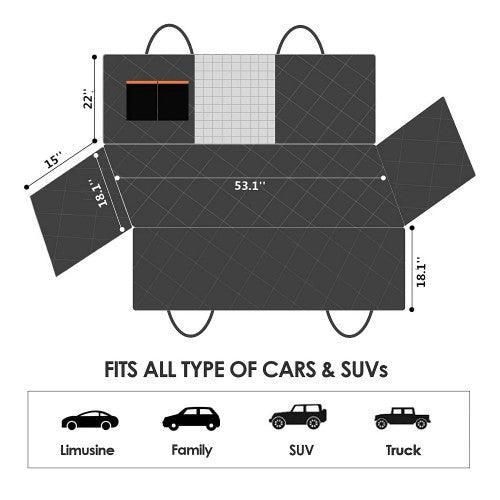 Dog Car Seat Cover, Waterproof Anti-Scratch with Mesh Window, Nonslip Back Seat Pet Protection for Cars/ Trucks/ SUV - 54 x 58" - Toytexx Dog Car Seat Cover, Waterproof Anti-Scratch with Mesh Window, Nonslip Back Seat Pet Protection for Cars/ Trucks/ SUV - 54 x 58" - Toytexx